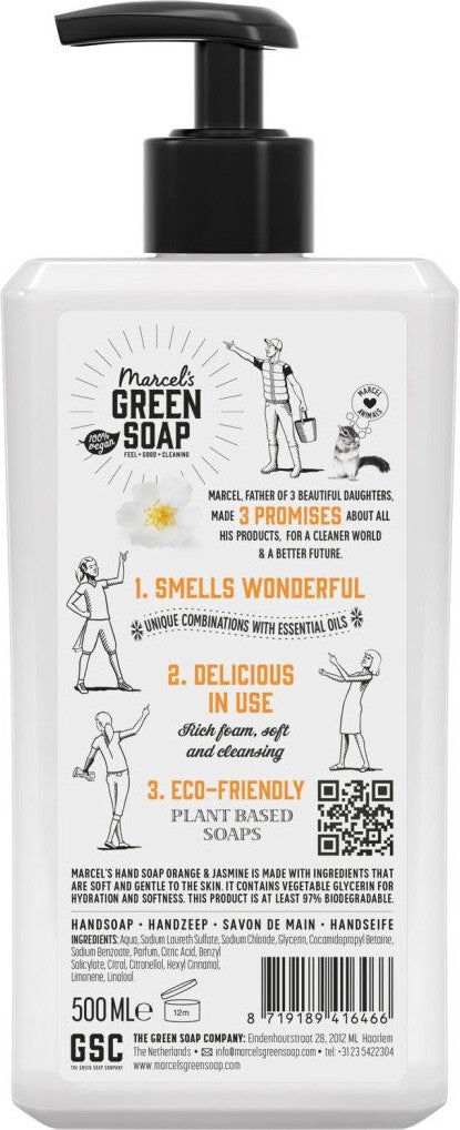 Marcel's Green Soap handzeep Sinaasappel en Jasmijn 250 ml
