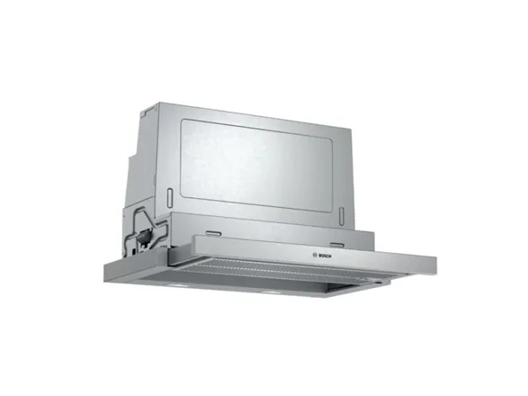 Bosch Serie | 4 DFS067A51 - Hætte - teleskopisk - Niche - bredde: 52.4 cm - dybde: 29 cm - udtrækning og recirkulation (-) - med intern motor - metalgrå