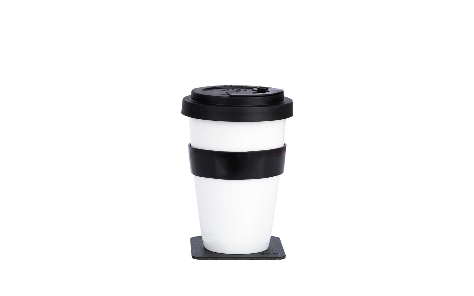 Silwy To-Go-Cup Porzellan inkl. Untersetzer 350ml