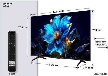 TCL - QLED-TV - 4K HDR - Ondersteunt Dolby Vision en Filmmaker Mode