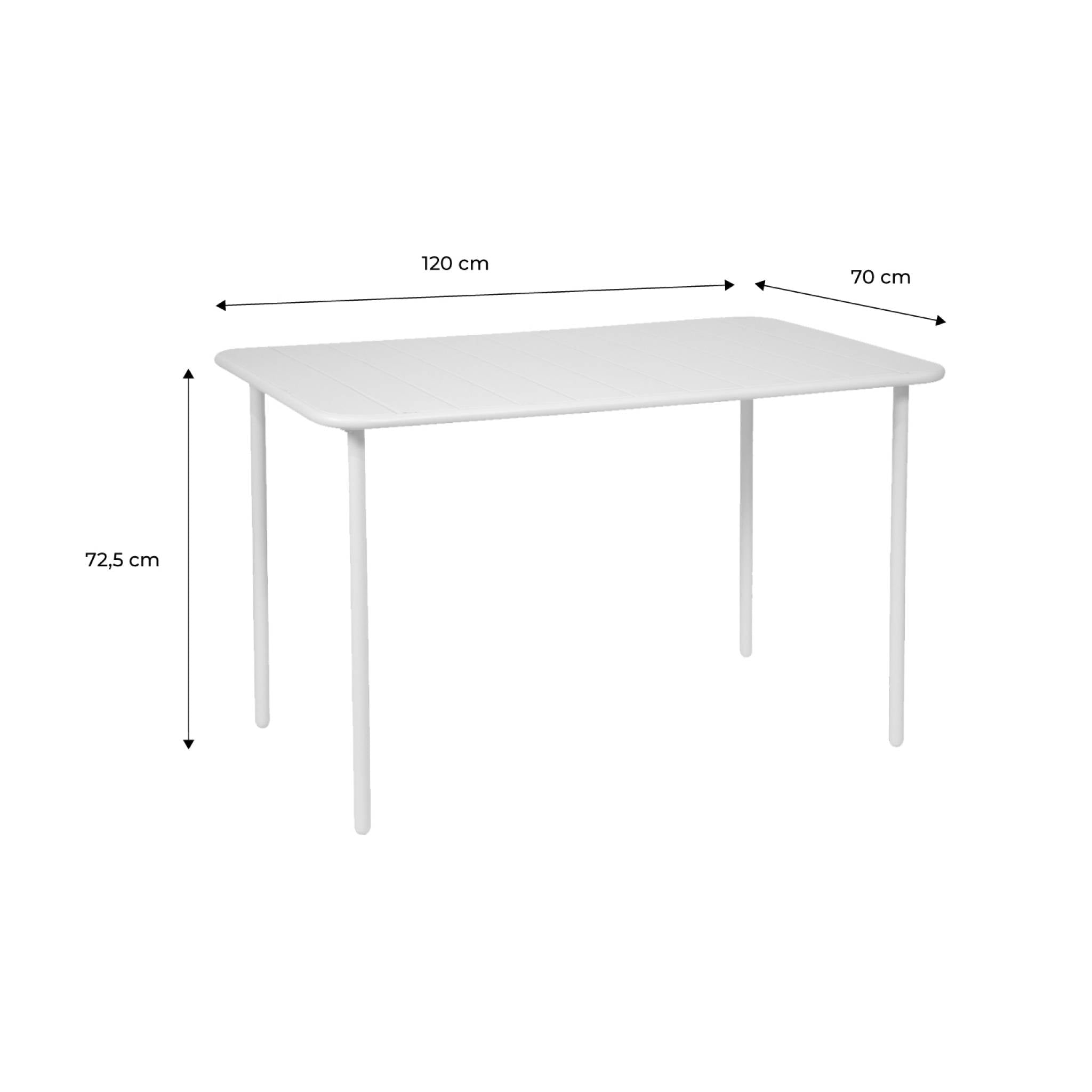 sweeek - Tuintafel 4 plaatsen metaal