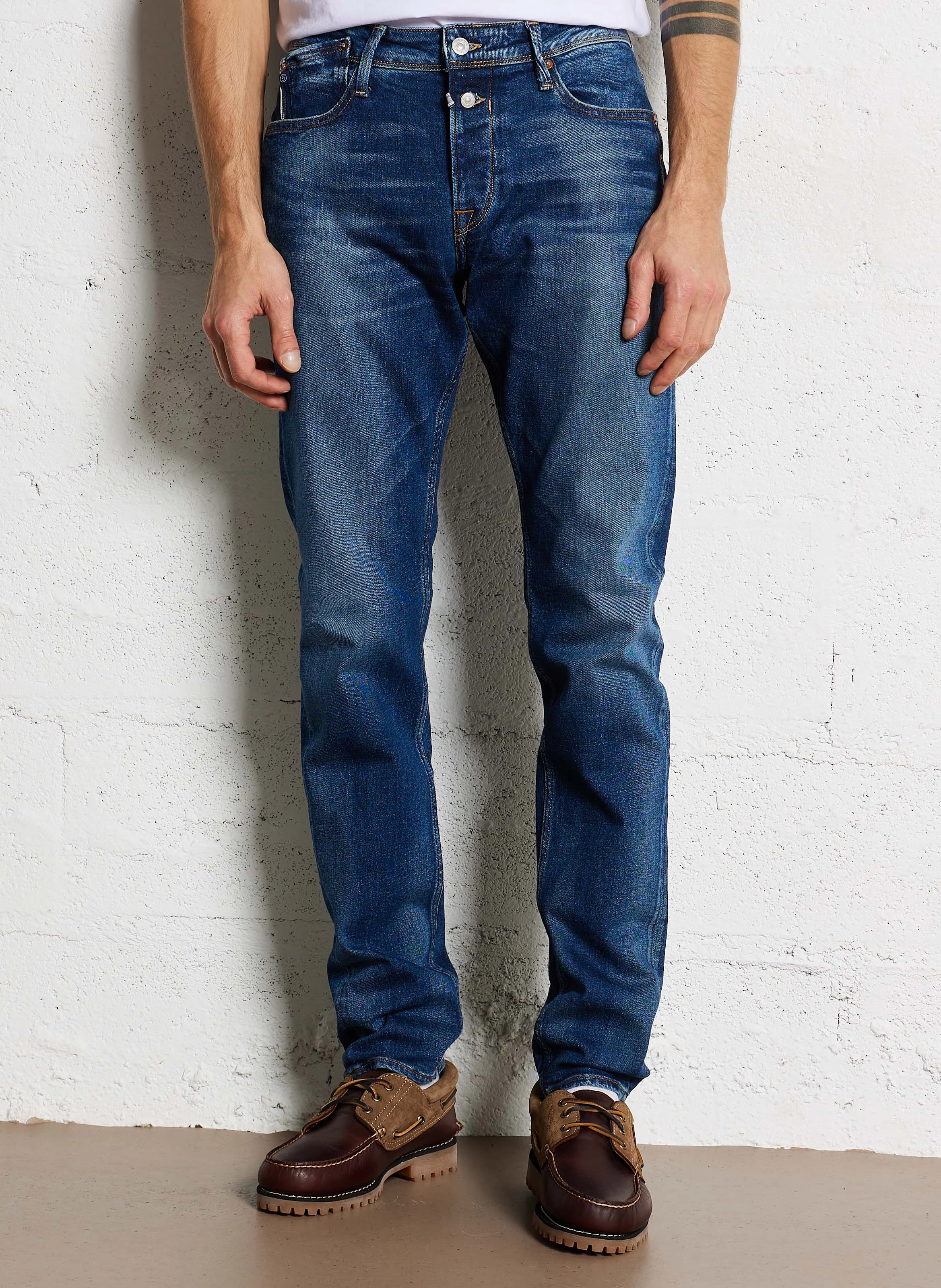 600/17 - Jean droit | Bleu