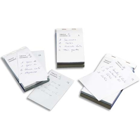 Bloc maître d’hôtel 50 feuillets 50/3 autocopiant Elve - 75x150 mm