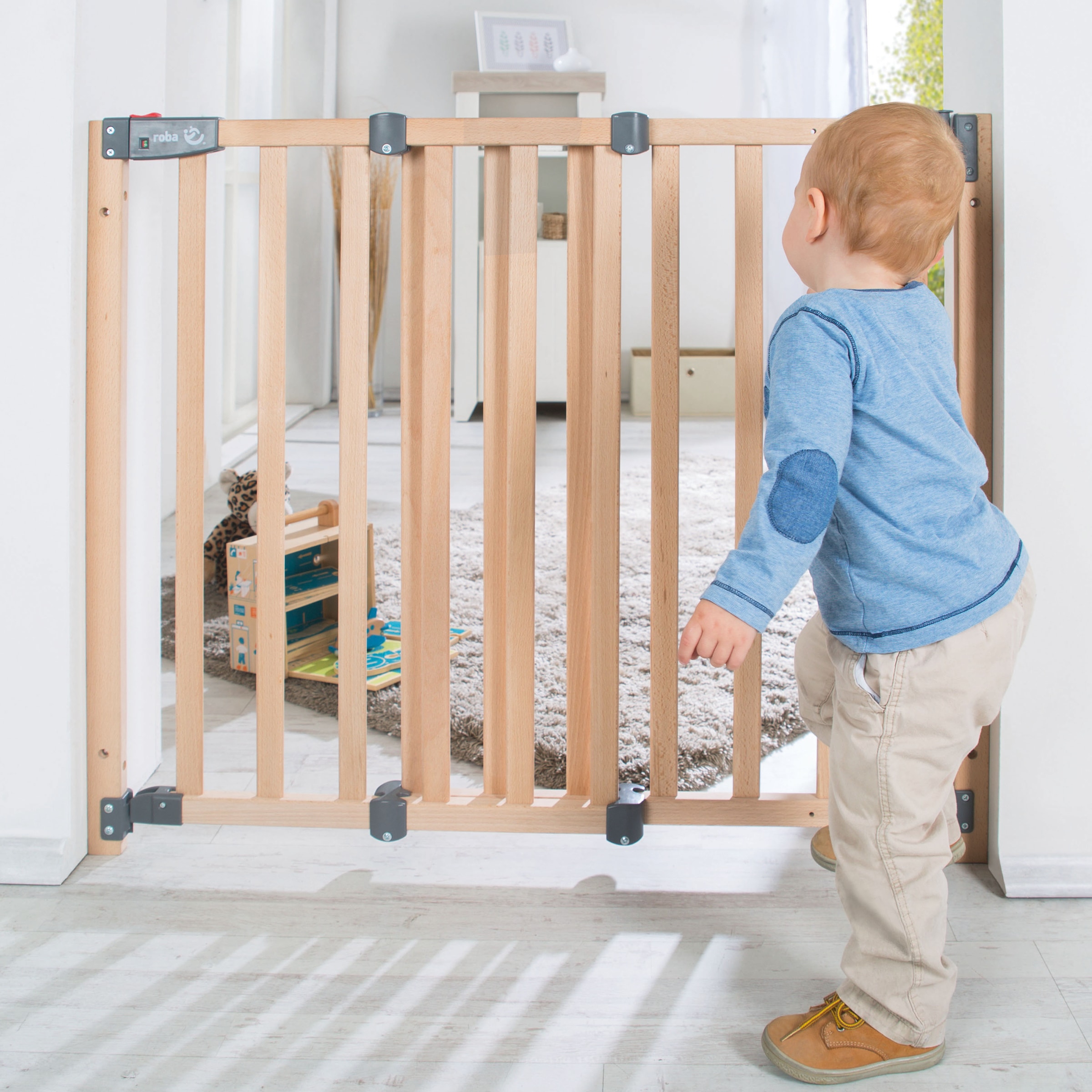 roba® Türschutzgitter »Safety Up« 91,5 - 118,5 cm; aus massivem Buchenholz