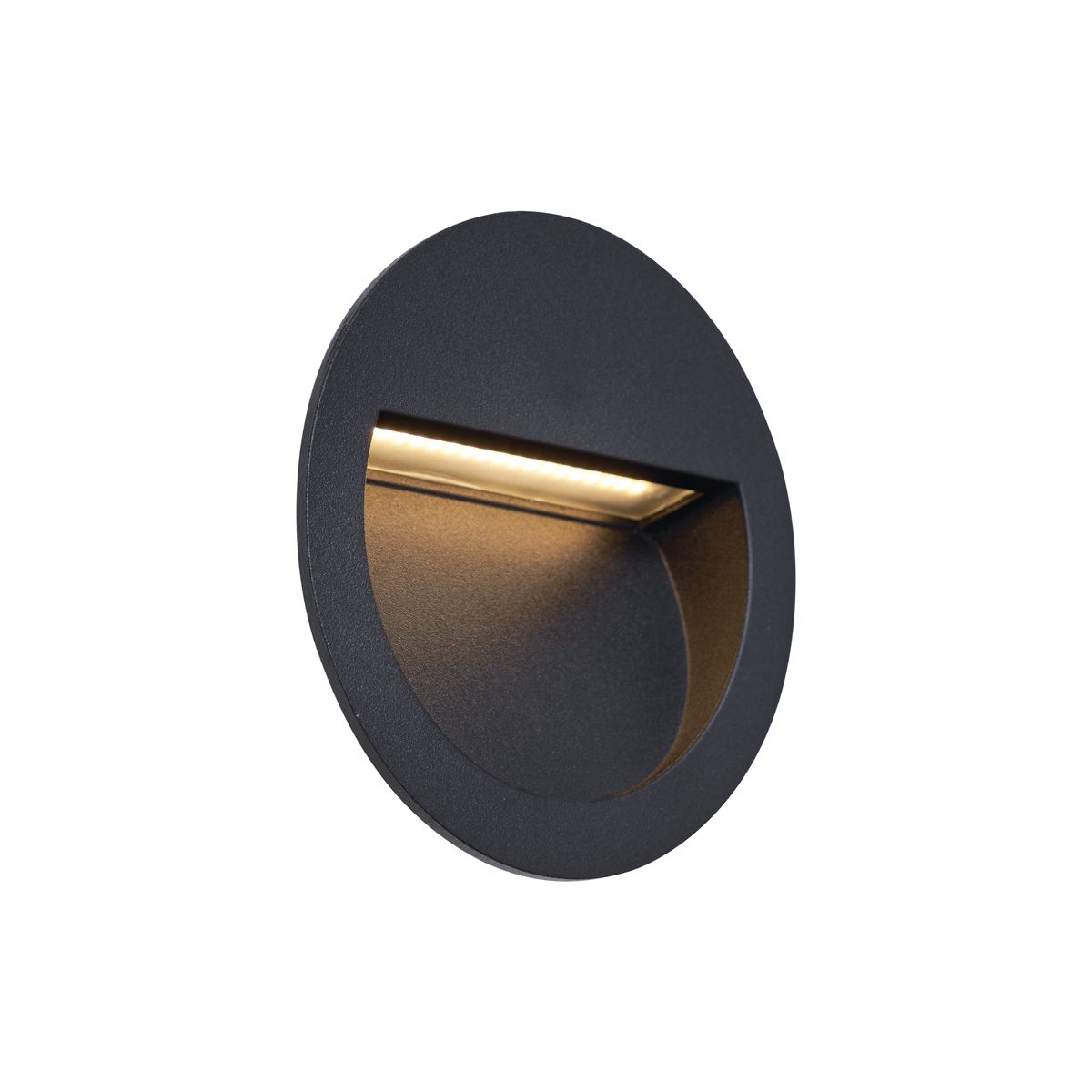 Moderne inbouw wandlamp zwart incl. LED IP65 - Gem