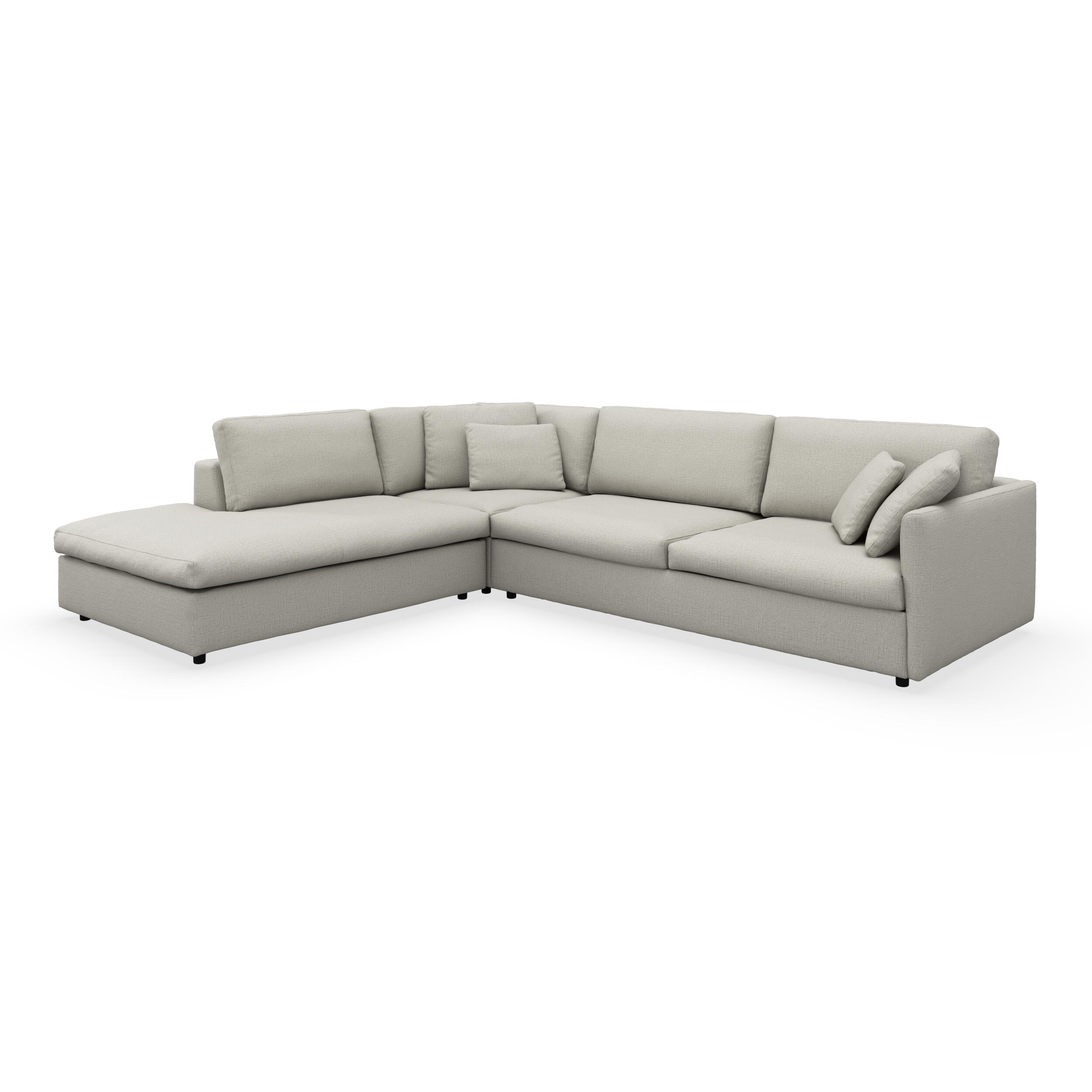 Angolo venstrevendt sofa med pufafslutning