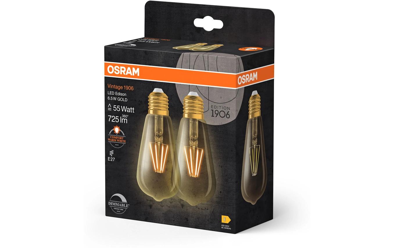 Lampe Vintage 1906 Edison, 6.5W, E27, Warmweiss, 2 StückDimmbare LED-Lampen, Vintage-Edition