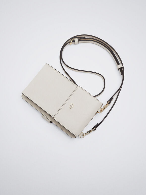 Bolsa para celular com alça de ombro - Off-White