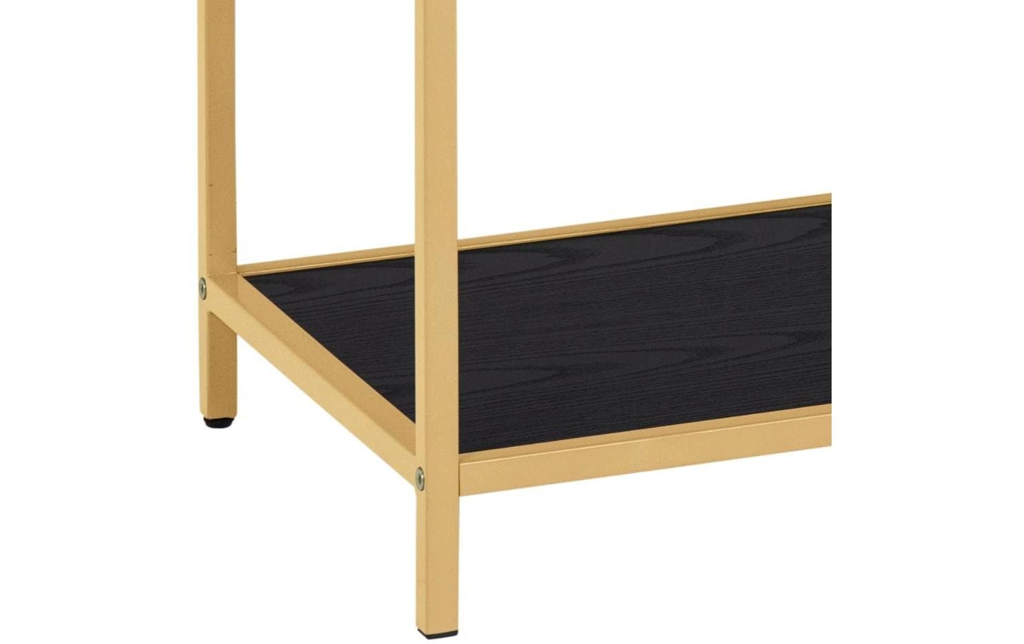 Regal Seaford 114 x 35 x 78 cm, Gold/Schwarz<br>Bücherregal