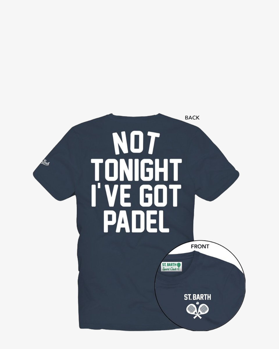 MC2 Saint Barth Not Tonight I've Got Padel Donkerblauw Heren T-Shirt