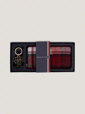 Conjunto de Carteira Grande com Zíper e Pingente TH Monogram