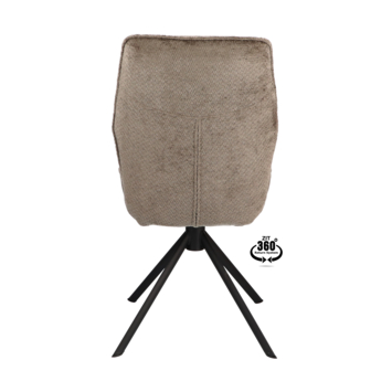 Eetkamerstoel Onne Movie taupe chenille stof