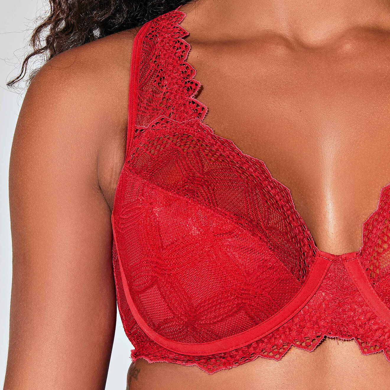 Liz Soutien-gorge Minimiseur Dentelle rose