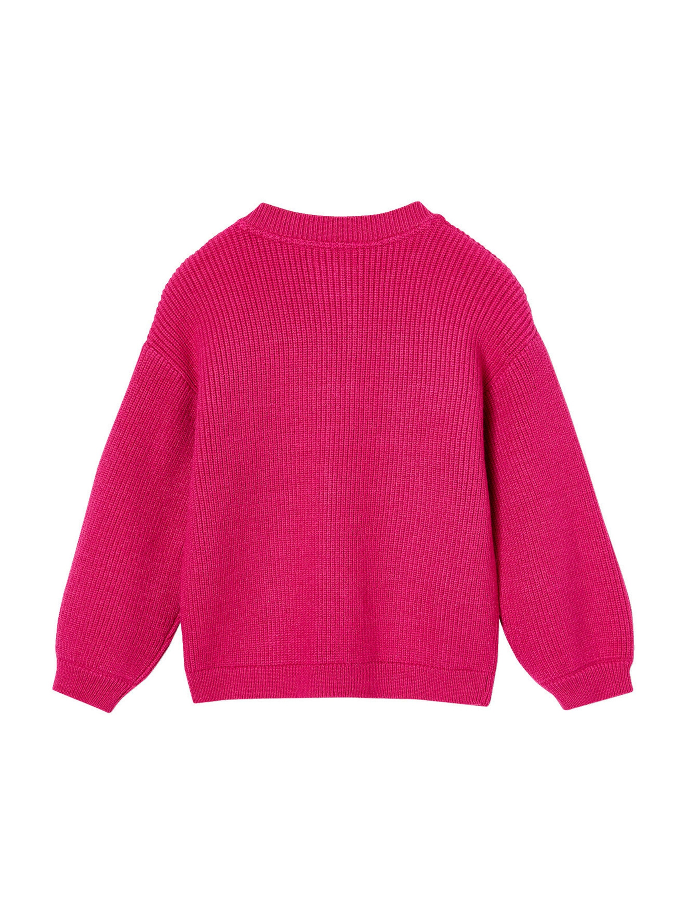 Vertbaudet Flauschige Mädchen Strickjacke fuchsia