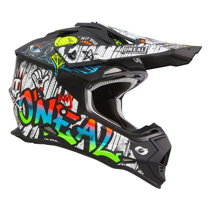 Casque cross O'Neal 2SRS - RANCID V24 2024 - Noir / Blanc