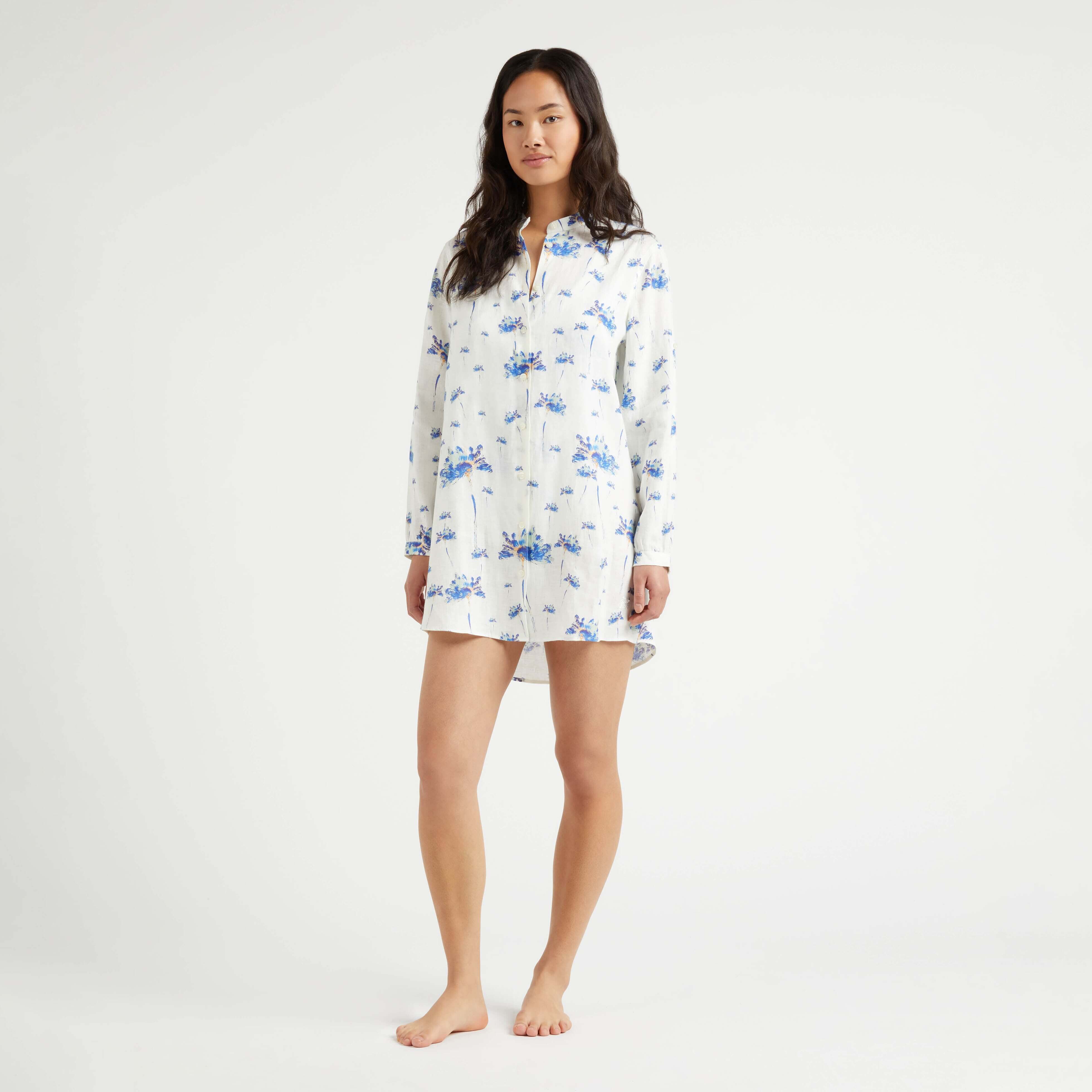 Robe chemise en lin femme Herbier