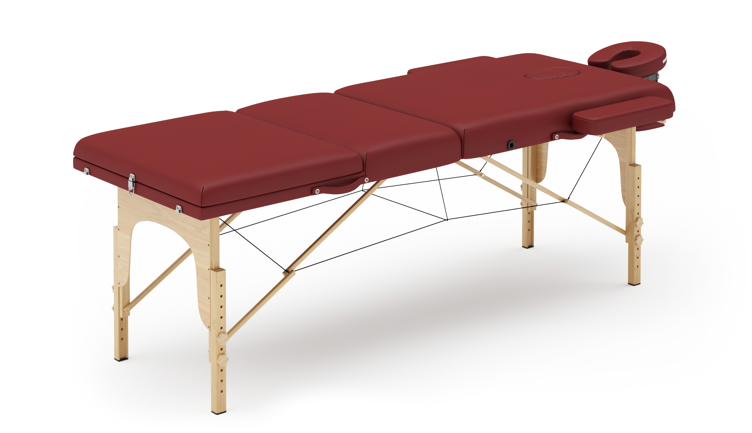 Massageliege 3-Zonen rot