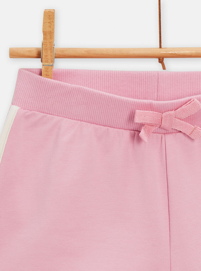 Short rose guimauve style décontracté pour fille