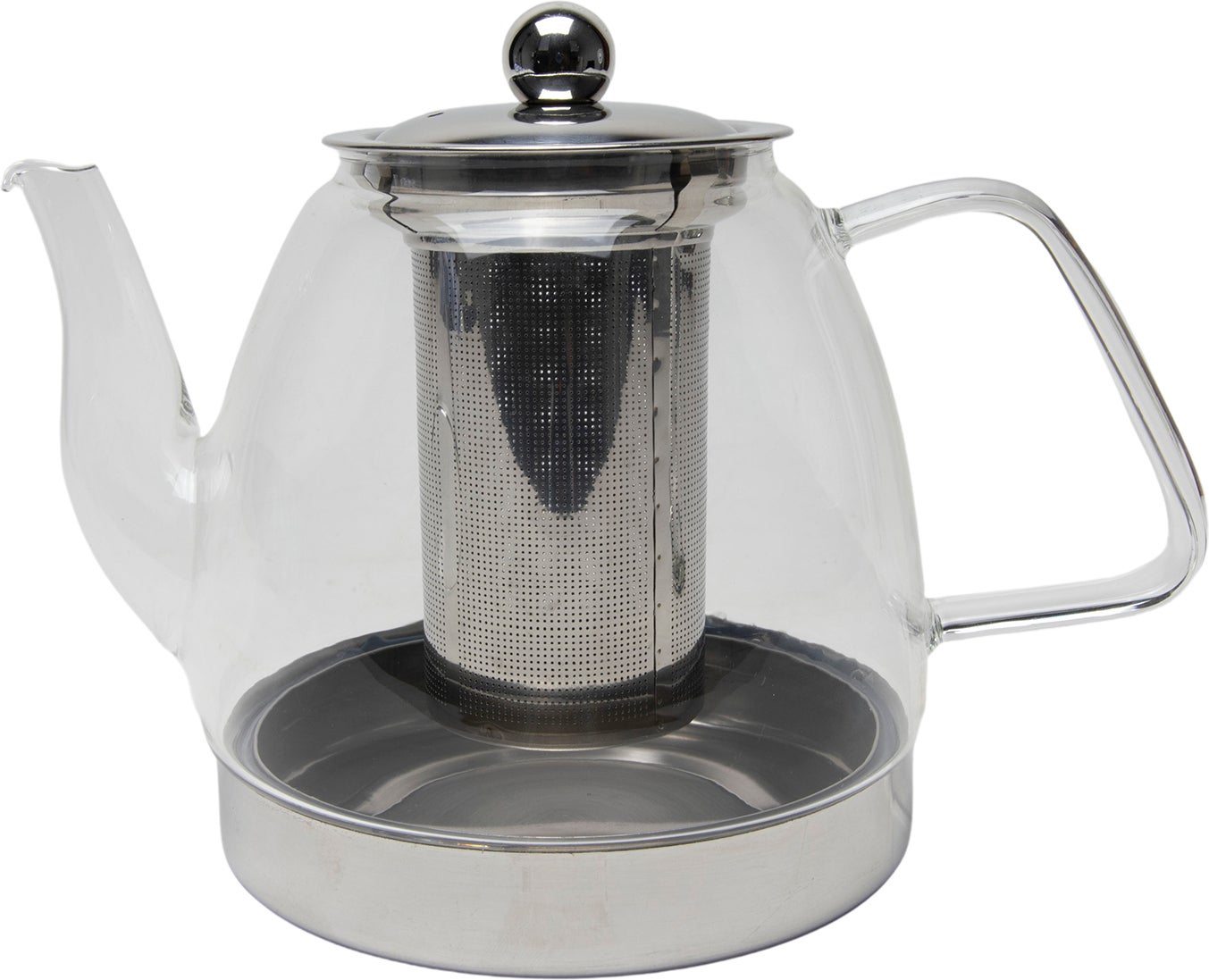 Theepot borosilicate met filter 1,2 liter