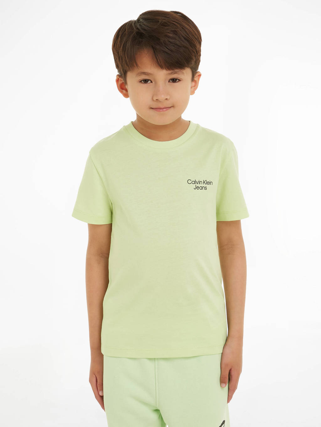 Calvin Klein T-shirt met logo mint