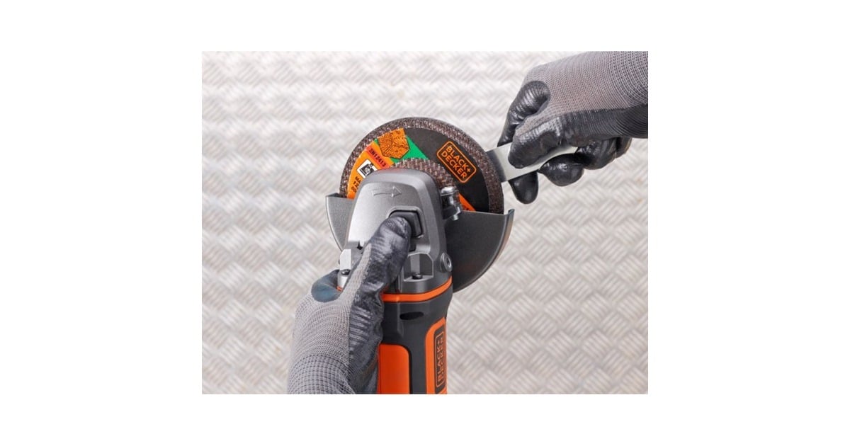 BLACK+DECKERHaakse slijper 18V 125 mm BCG720N  (Oranje/zwart, Accu en oplader niet inbegrepen)