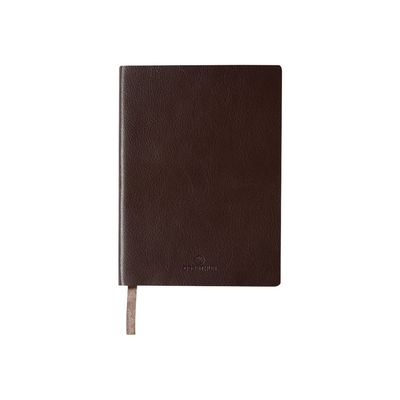 Oberthur - Carnet de notes en cuir - A5 - brun