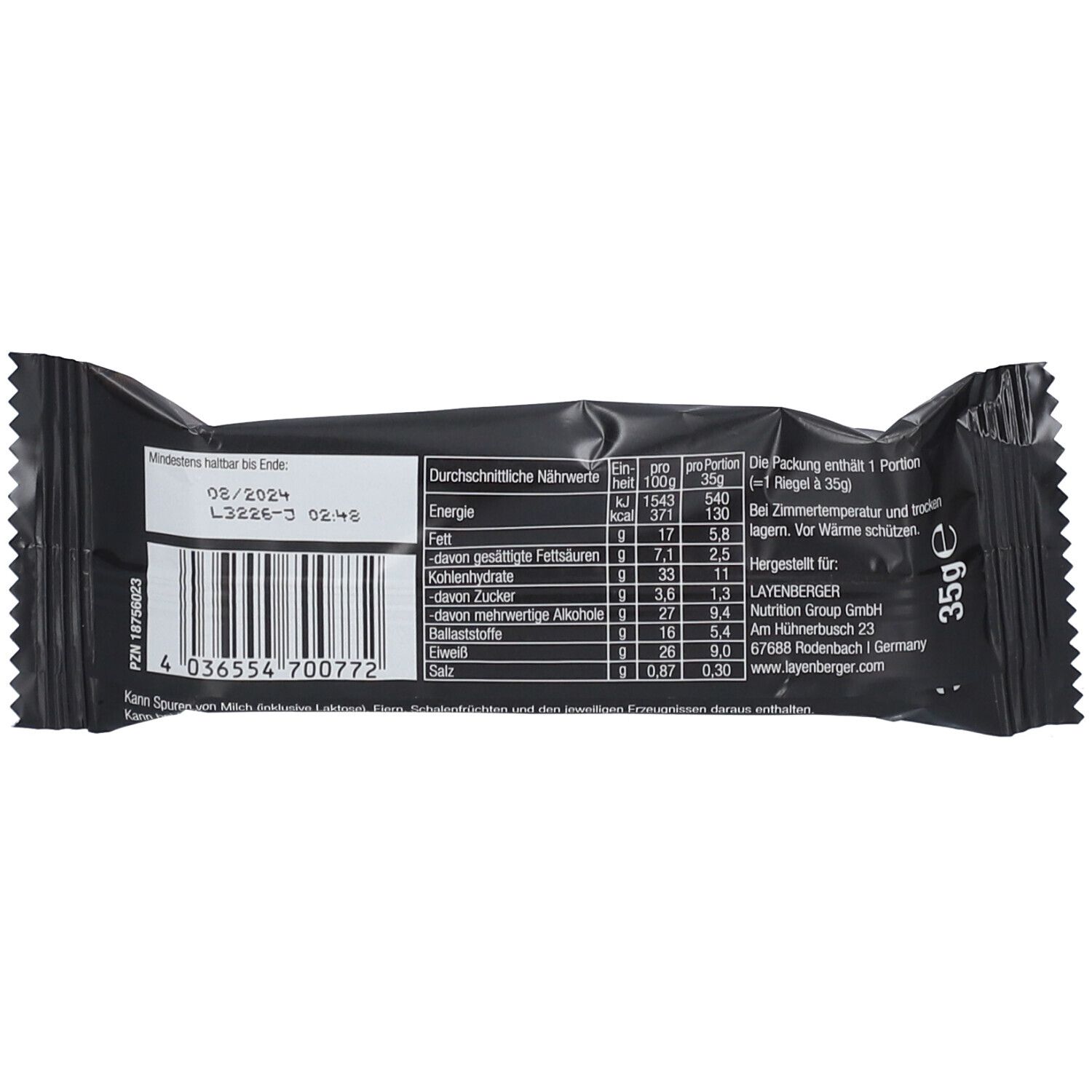 LAYENBERGER® Vegan Bar Erdnuss