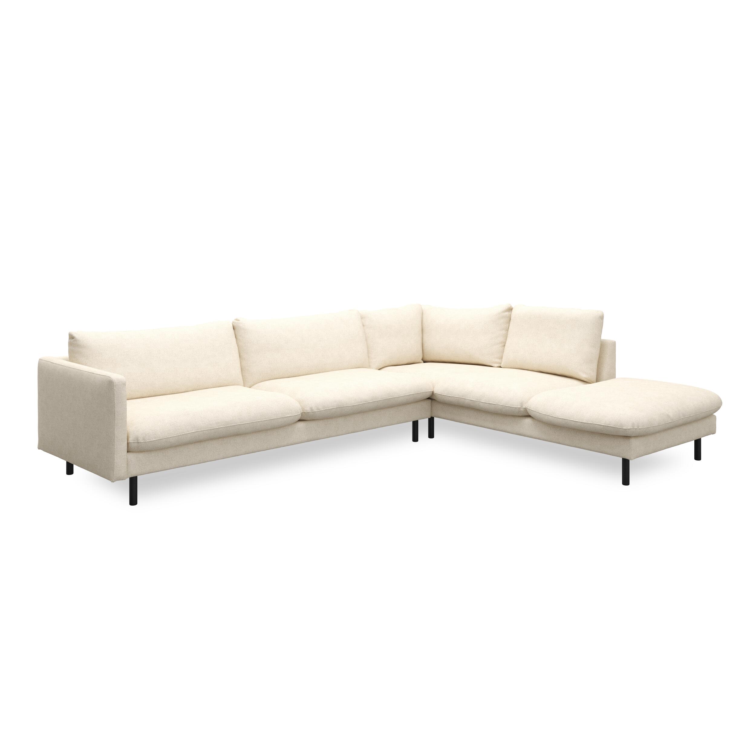 Bjorn højrevendt sofa med pufafslutning