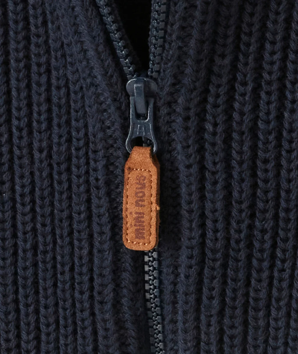 CARDIGAN ZIPPÉ BÉBÉ GARÇON BLEU MARINE