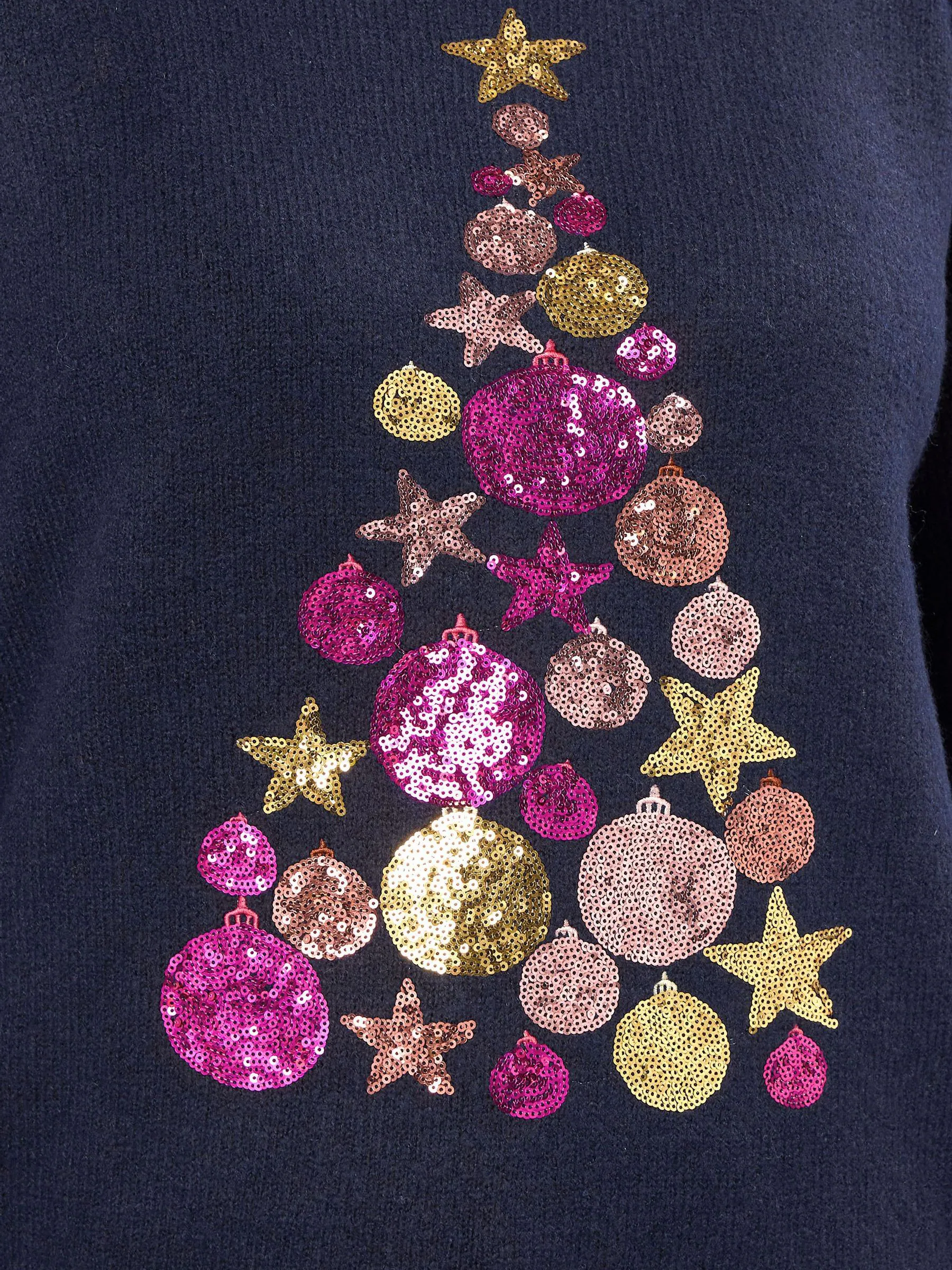 Evans Blauwe Kerstboom Bal Trui