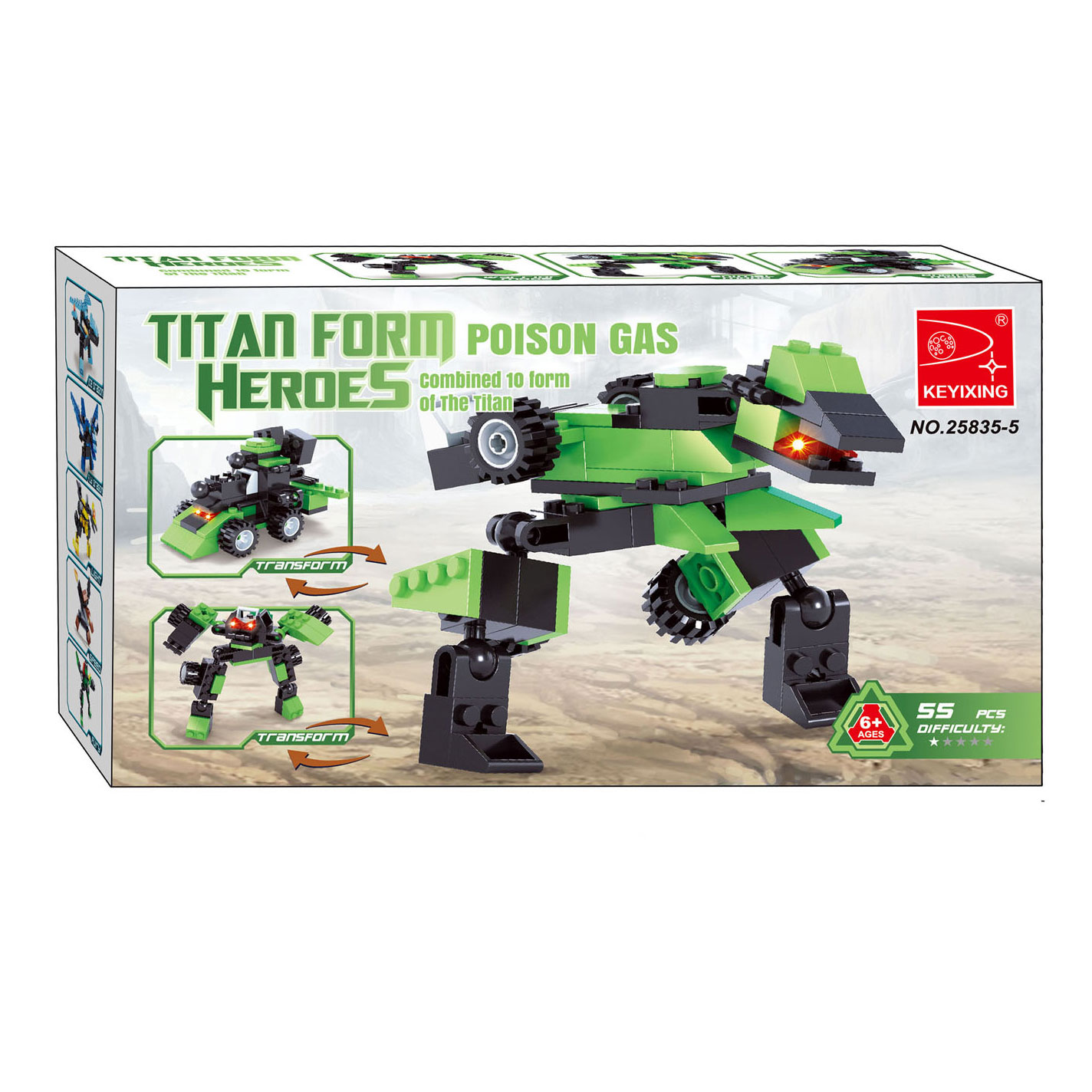Titans Robot Bouwblokjes Bouwset 3 in 1
