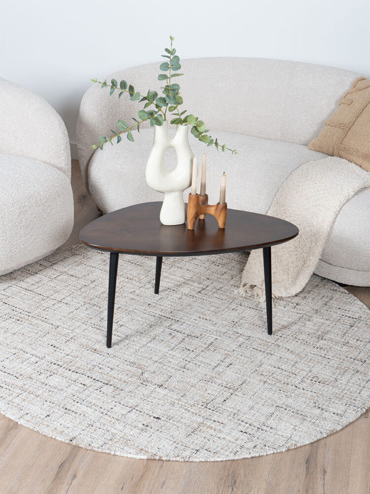 Vloerkleed Cross Beige – Rond ø200 cm