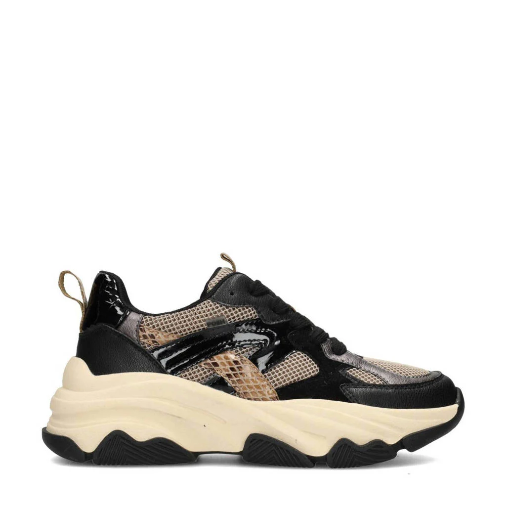 POSH by Poelman Gigichunky sneakers zwart/beige