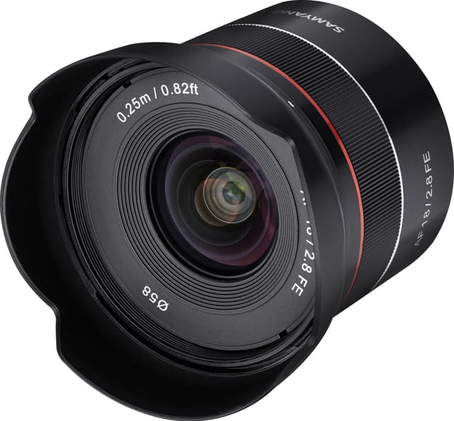 Samyang AF 18mm f/2,8 vidvinkelobjektiv til Sony FE
