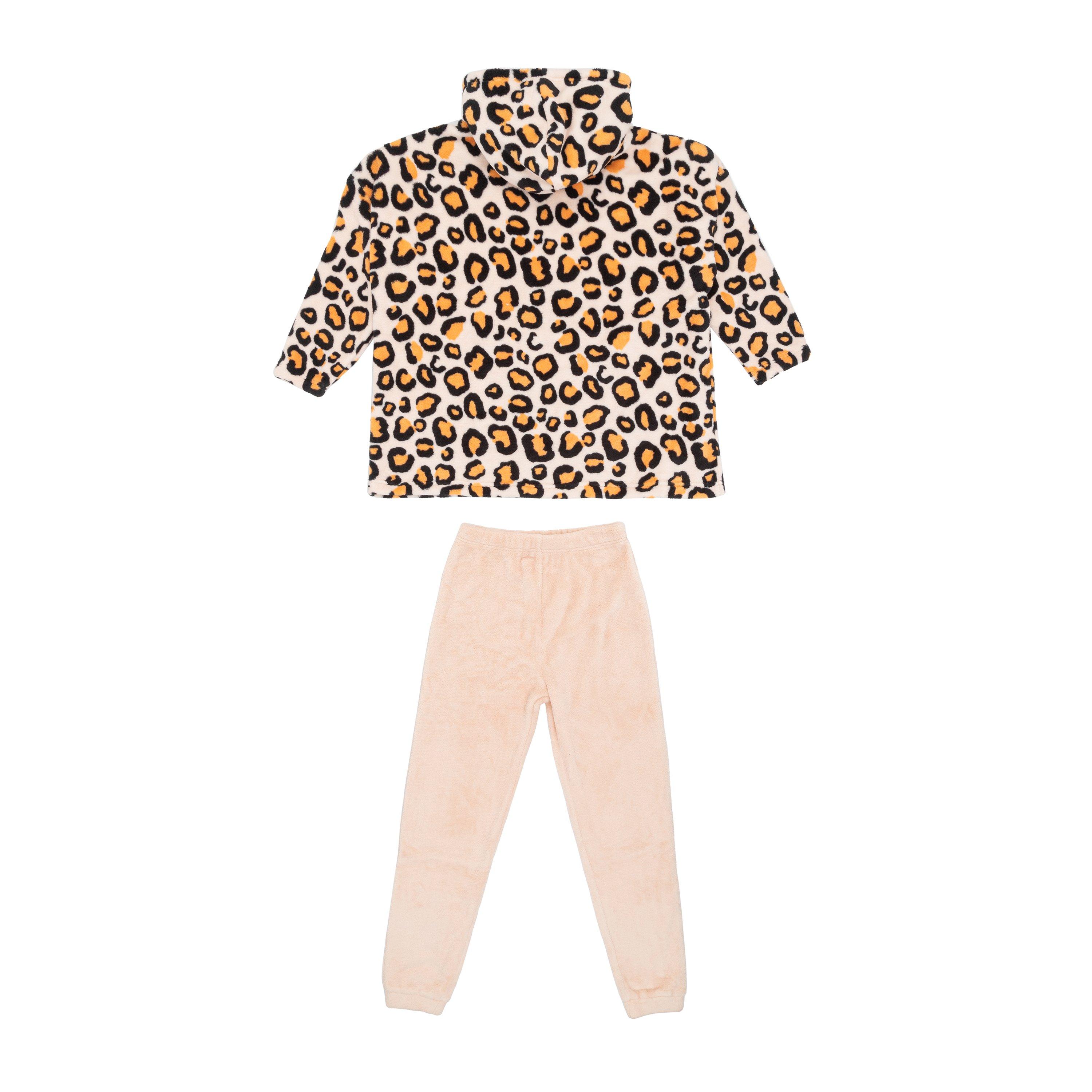 Miso Kids Girls Leopard Hoodie and Pant Set
