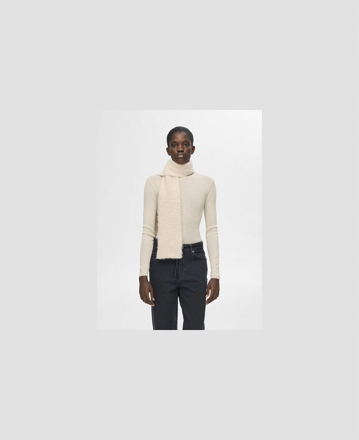 Selected Femme SLFNAJA LS WOOL KNIT O-NECK Birch