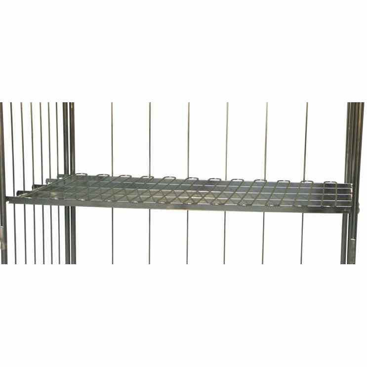 Option étagère CU 100 kg maxi pour roll  conteneur 3 ridelles 1200x800 mm