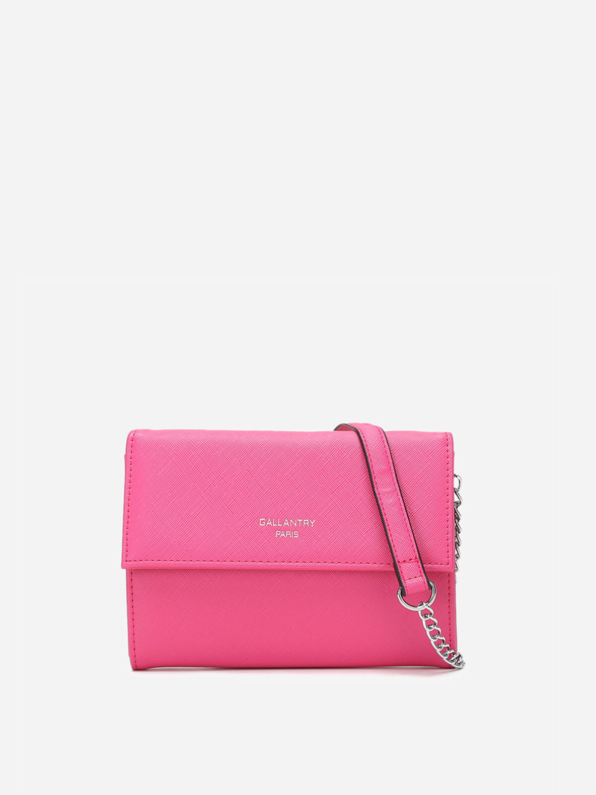 Petit sac bandoulière à rabat- Rose bonbon