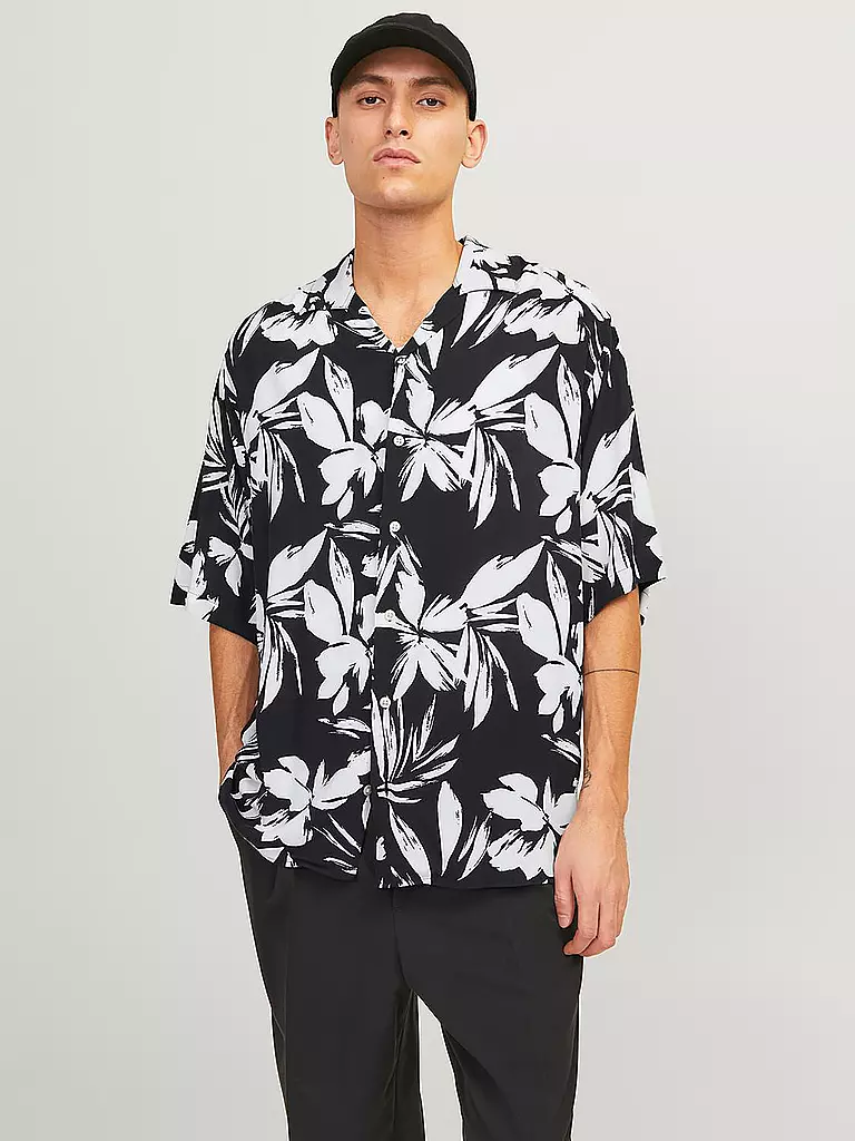 JACK & JONES Hemd Regular Fit JJEJEFF schwarz