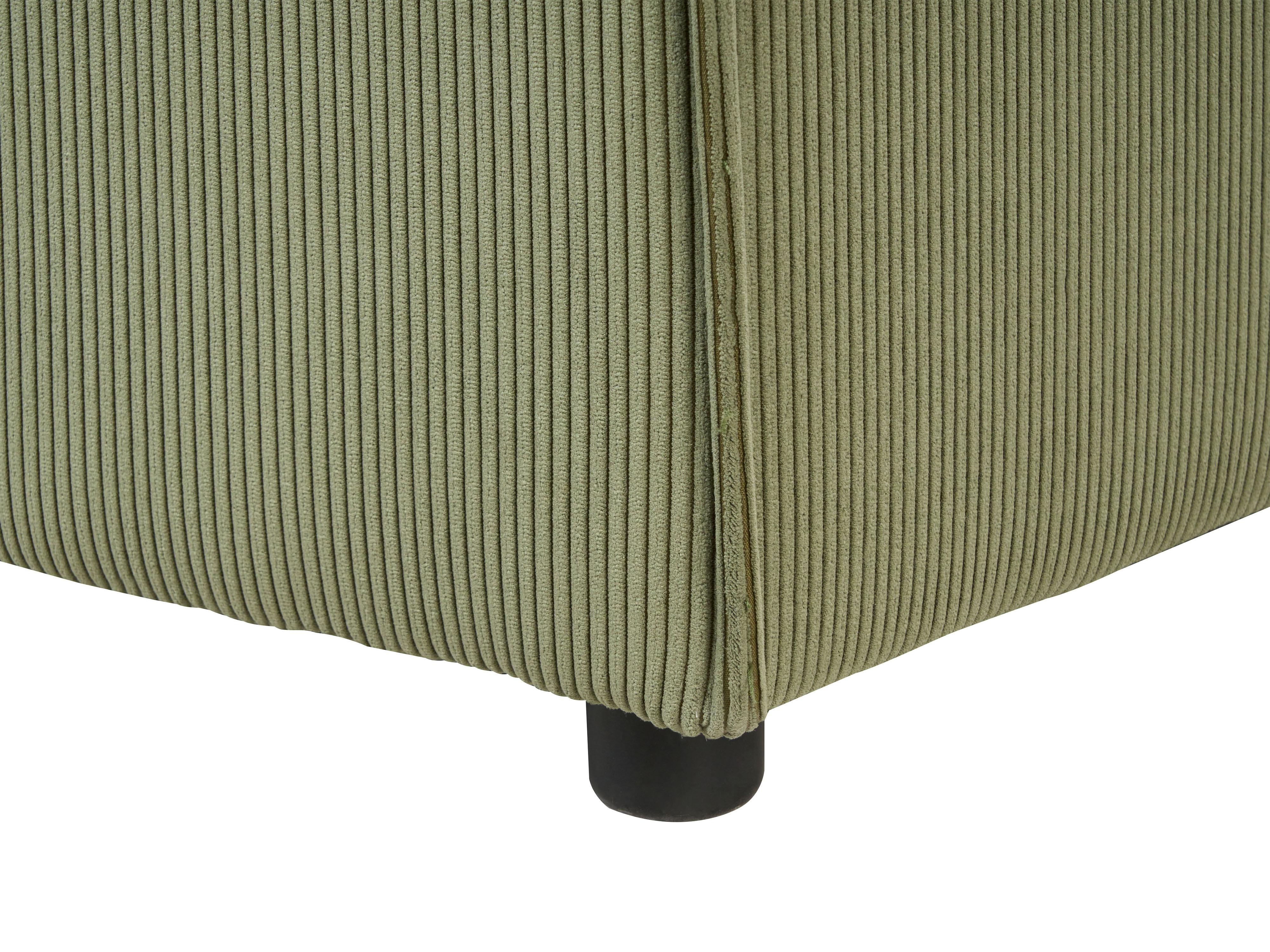 Linkszijdige chaise longue ARDAL Corduroy Groen