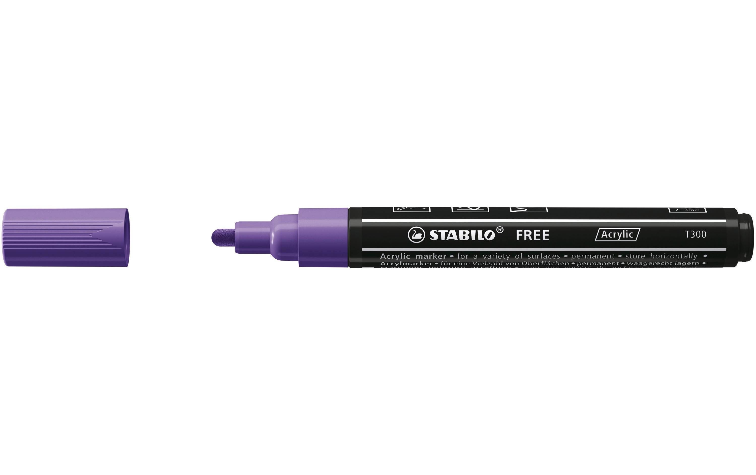 Acrylmarker Free Acrylic T300 ViolettMarker mit pigmentierter, wasserbasierter Tinte