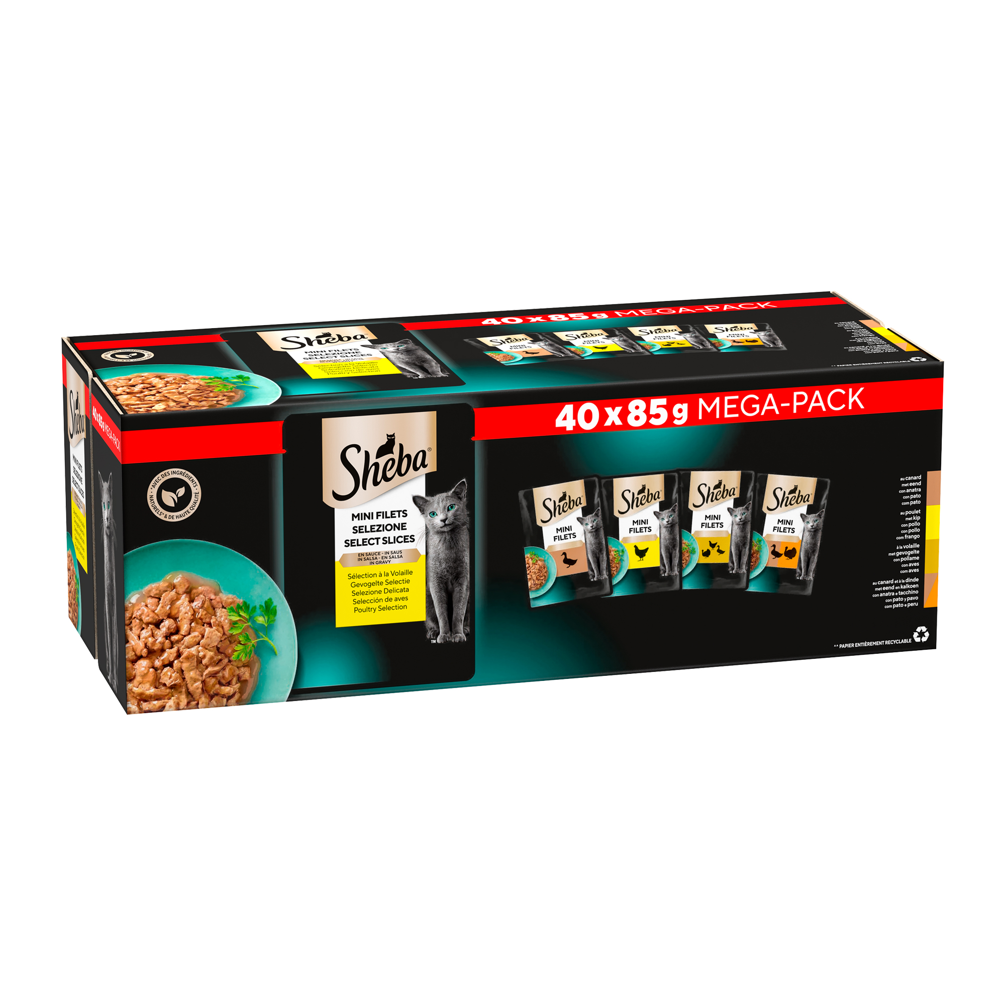 Sheba Mini Filets in saus - Gevogelte Selectie