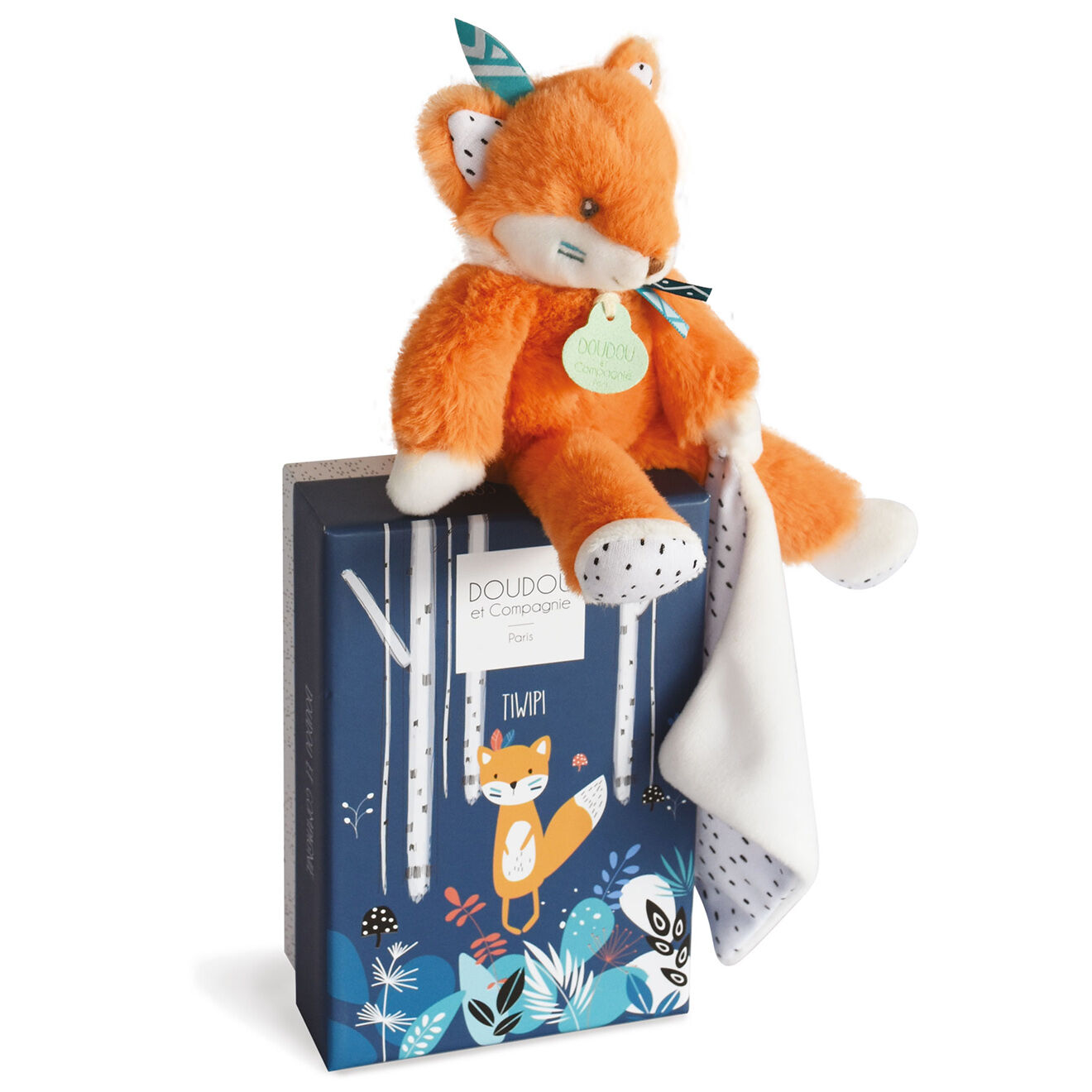 Doudou et Compagnie Renard avec mouchoir orange