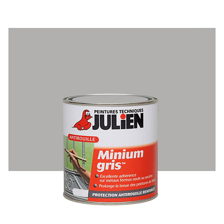 Peinture extérieure protection antirouille Minium Julien mat gris bleuté mat 250ml
