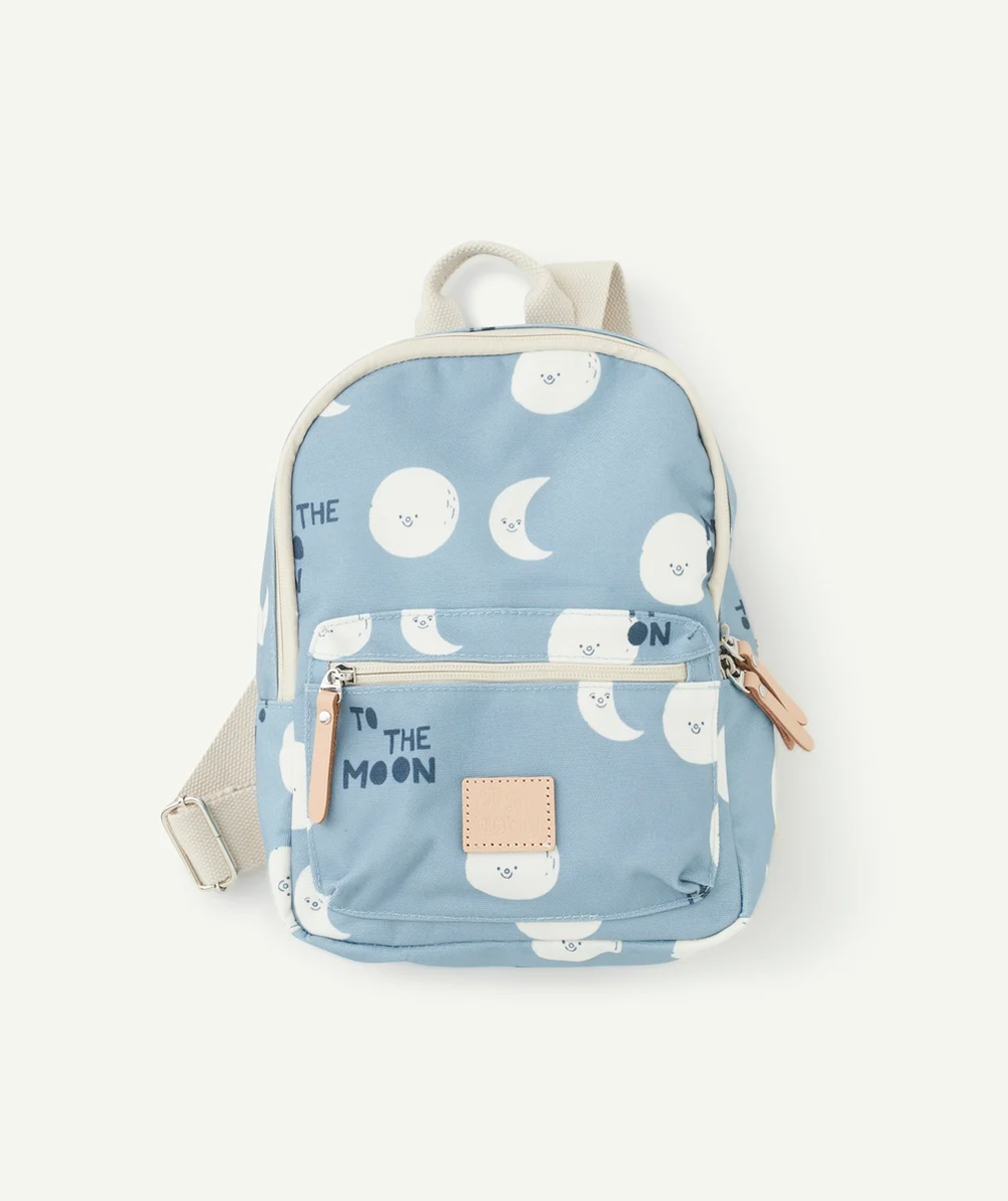 JOJO FACTORYSAC À DOS MATERNELLE BLEU AVEC IMPRIMÉ LUNE
