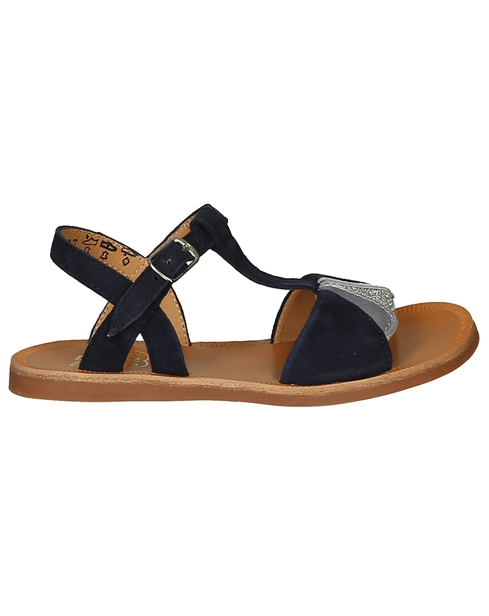 Leder-Sandalen PLAGETTE ART in marine
