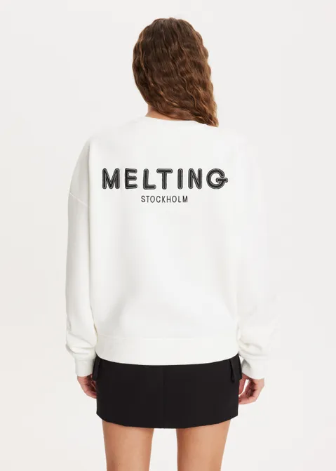 Sweater met merk print off-white (WIT.O)