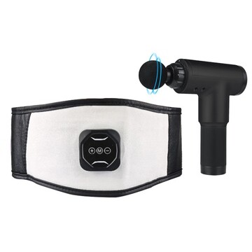 Kit sportif - Ceinture d'électrostimulation & pistolet de massage - 2 appareils