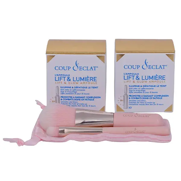 Caixas para lâmpadas Coup D'Eclat, pacote com 2 unidades de 3 lâmpadas cada + 1 kit de escovas grátis