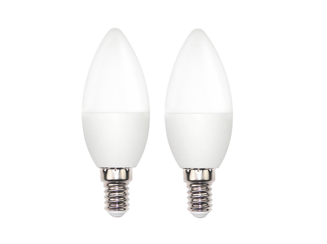LÂMPADA VELA LED POLEGAR E14 40WEQ LUZ AMARELA 2 UNIDADES